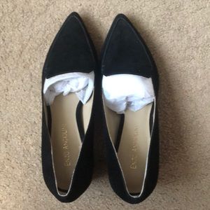 Enzo Angiolini suede shoes, black and gold